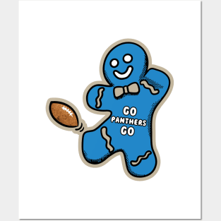 Carolina Panthers Gingerbread Man Posters and Art